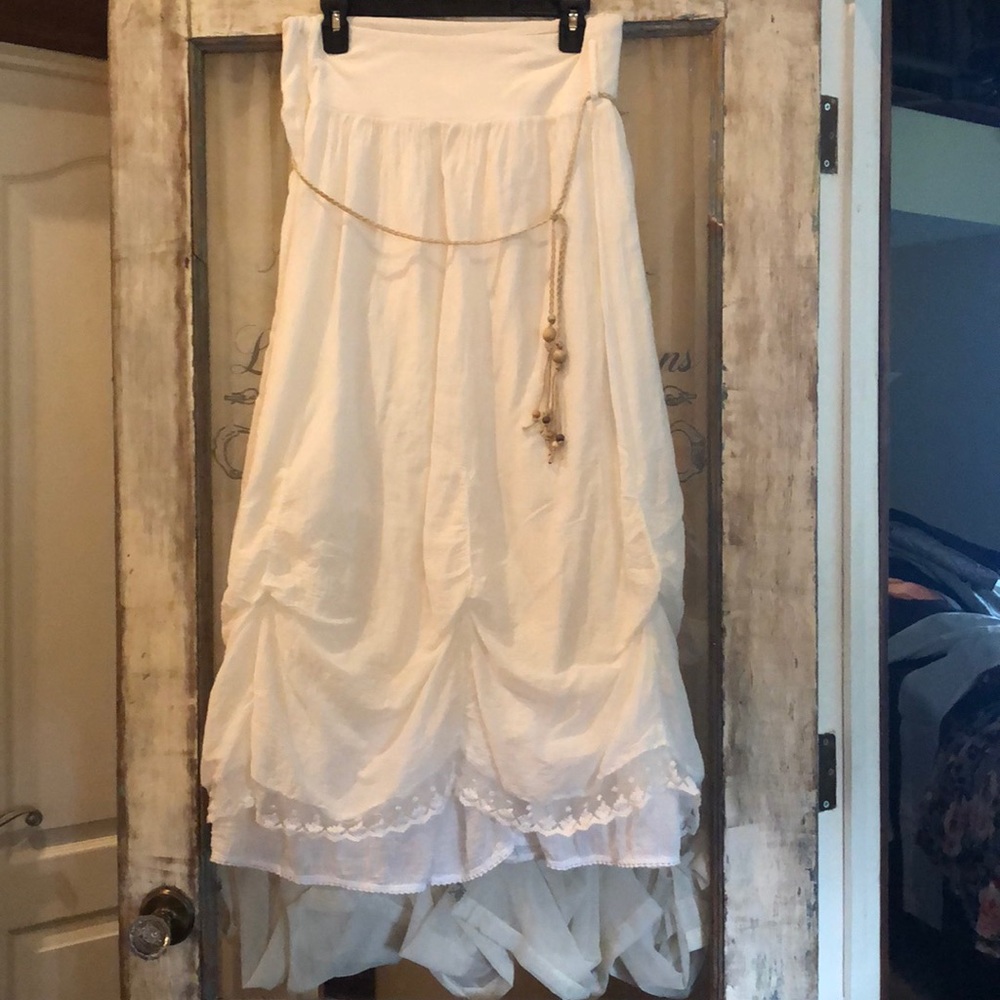 Long White Catherine Lillywhite skirt with slip
